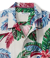 Tommy Bahama Frond Fushion Short Sleeve Jacquard Silk-Blend Shirt