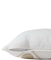 Tommy Bahama Golden Pineapples Embroidered Felt Square Throw Pillow