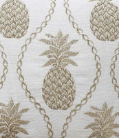 Tommy Bahama Golden Pineapples Embroidered Felt Square Throw Pillow