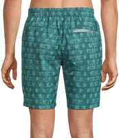 Tommy Bahama Huntington Faded Fronds 8#double; Inseam Swim Trunks