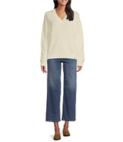 Tommy Bahama Indigo High Rise Wide Leg Cropped Jean