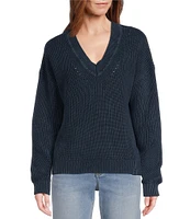 Tommy Bahama Indigo Palms Salt Wash V-Neck Long Sleeve Sweater