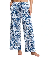 Tommy Bahama Island Cays Blooms Floral Print Wide Leg Pant Swim Cover-Up