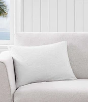 Tommy Bahama Island Estate Embroidered Leaf White Breakfast Pillow