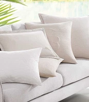 Tommy Bahama Island Estate Embroidered Leaf White Breakfast Pillow