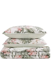 Tommy Bahama Island Orchid Pink Cotton Reversible Quilt Mini Set