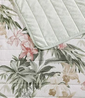 Tommy Bahama Island Orchid Pink Cotton Reversible Quilt Mini Set