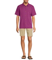 Tommy Bahama IslandZone Coastal Breeze Tonal Check Short Sleeve Woven Shirt