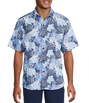 Tommy Bahama IslandZone Coconut Point Azul Escape Short Sleeve Woven Camp Shirt