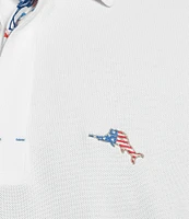 Tommy Bahama IslandZone Flamingo Mingle 5 O 'Clock Short Sleeve Polo Shirt