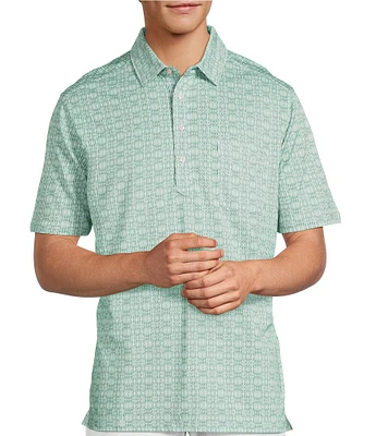 Tommy Bahama IslandZone San Lucio Shibori Splash Short Sleeve Polo Shirt