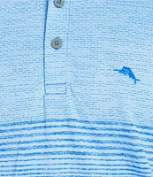 Tommy Bahama IslandZone Sea Island Stripe Short Sleeve Polo Shirt