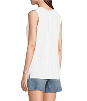 Tommy Bahama Kauai Solid Jersey Pleating V-Neck Sleeveless Tank