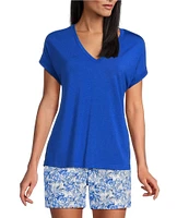 Tommy Bahama Kauai Solid Stretch Jersey V-Neck Short Sleeves Relaxed Fit T-Shirt