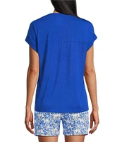 Tommy Bahama Kauai Solid Stretch Jersey V-Neck Short Sleeves Relaxed Fit T-Shirt