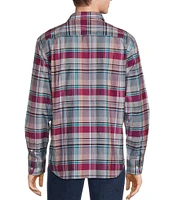 Tommy Bahama Lazlo Cheers Checked Plaid Long Sleeve Woven Shirt