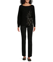 Tommy Bahama Leila Indigo Palms™ Black Tux Straight Leg High Rise Ankle Length Jean