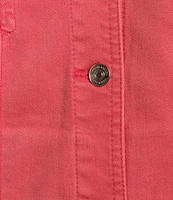 Tommy Bahama Leila Mineral Wash Twill Collared Long Sleeve Button-Front Denim Jacket