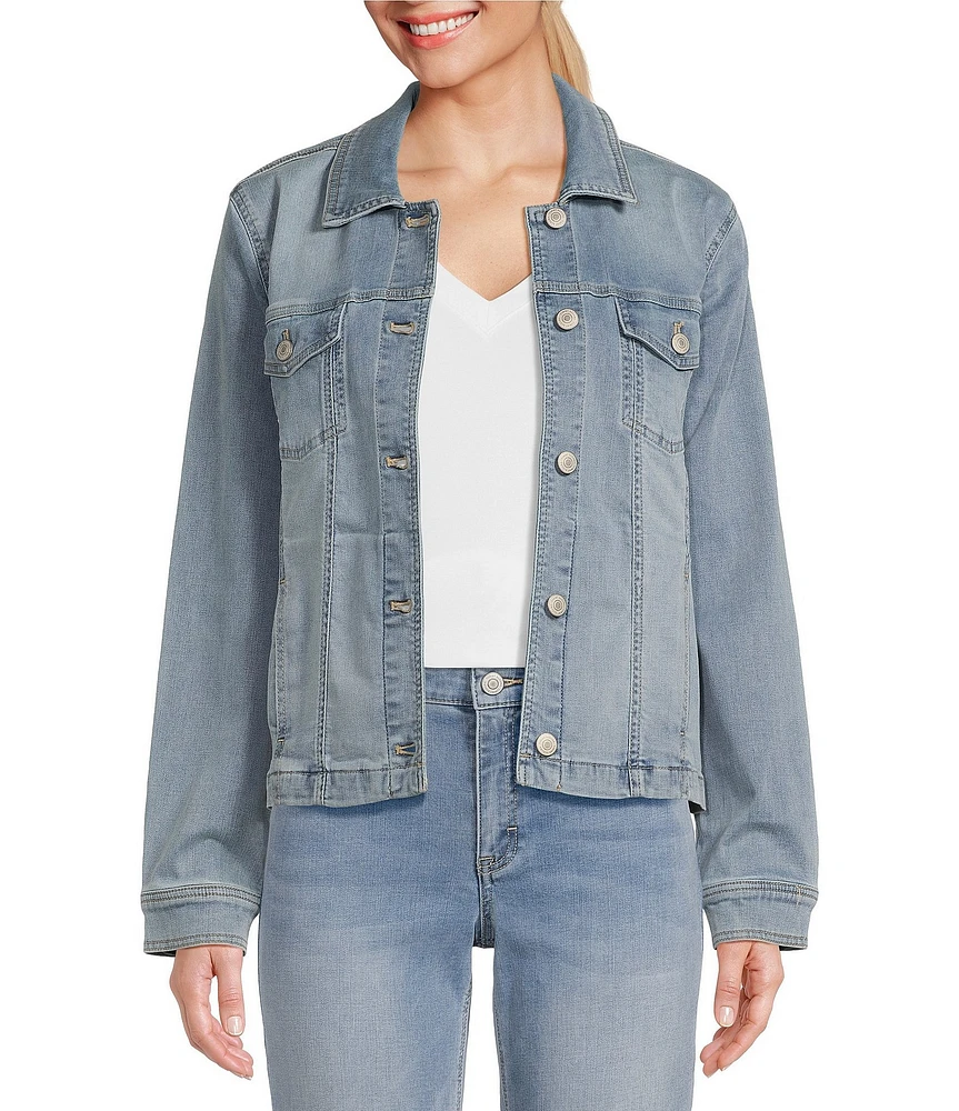 Tommy Bahama Leila Point Collar Long Sleeve Denim Jacket