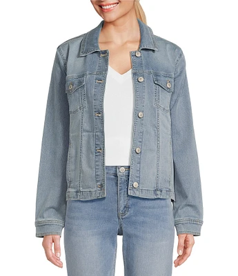 Tommy Bahama Leila Point Collar Long Sleeve Denim Jacket