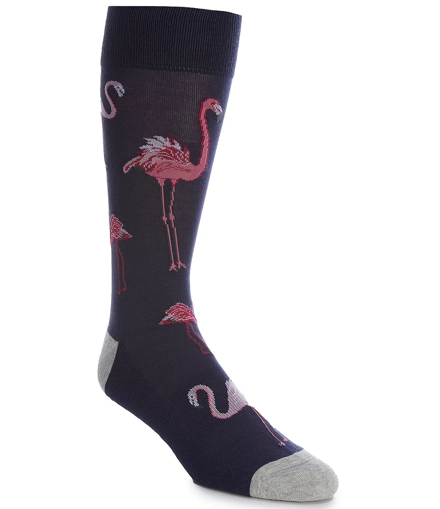 Tommy Bahama Let's Fla-mingle Crew Dress Socks