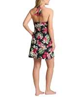 Tommy Bahama Lily Cat Floral Halter Spa Dress Swim Cover-Up