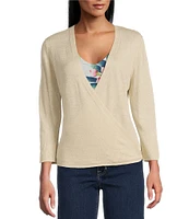 Tommy Bahama Open Front 3/4 Sleeve Cardigan