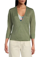 Tommy Bahama Open Front 3/4 Sleeve Cardigan