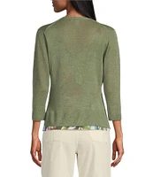 Tommy Bahama Open Front 3/4 Sleeve Cardigan