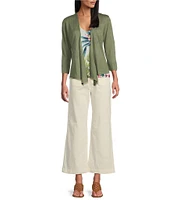 Tommy Bahama Open Front 3/4 Sleeve Cardigan