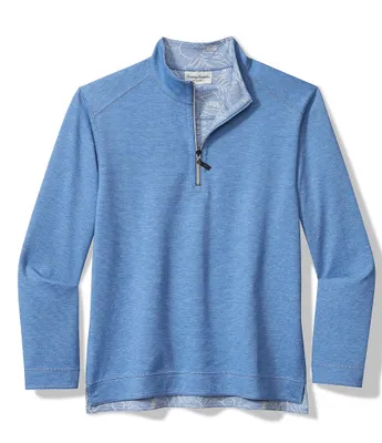 Tommy Bahama Long Sleeve Coast Beach Reversible Half Zip Pullover