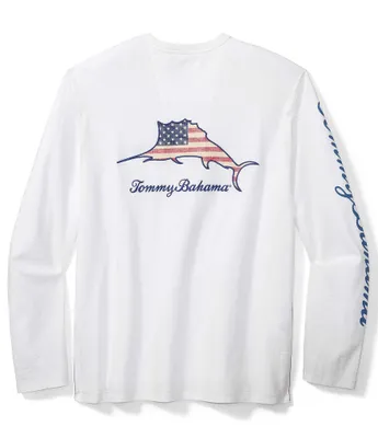 Tommy Bahama Long Sleeve Patriotic Billboard T-Shirt