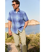 Tommy Bahama Madera Ombre Short Sleeve Silk Shirt