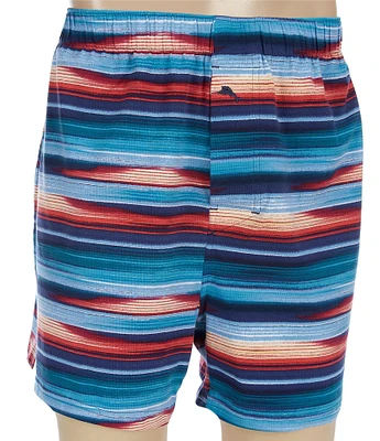 Tommy Bahama Multi Stripe 4 1/4#double; Inseam Knit Boxers