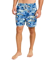 Tommy Bahama Naples Ocean Echoes 6#double; Swim Trunks