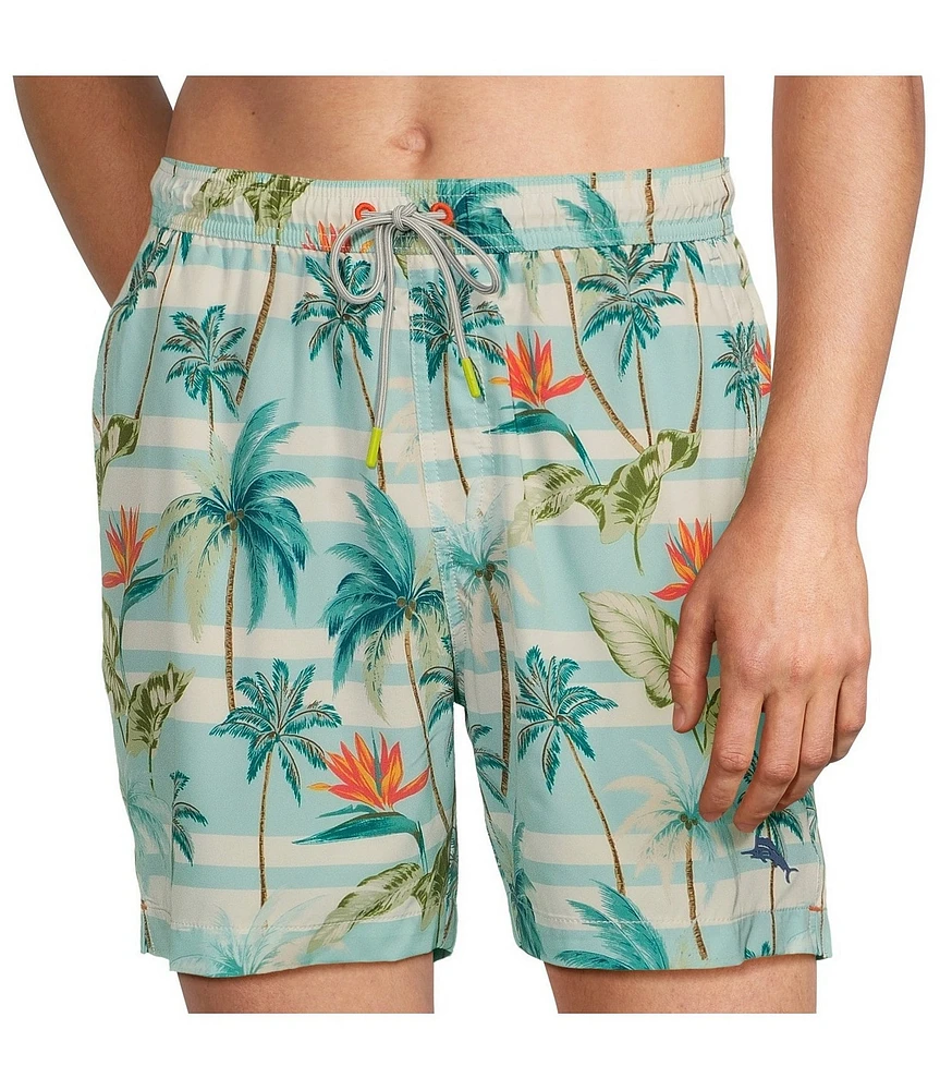 Tommy Bahama Naples Palmero Stripe 6#double; Inseam Swim Trunks