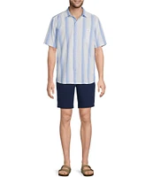 Tommy Bahama Nova Wave Maliblue Stripe Short Sleeve Woven Shirt