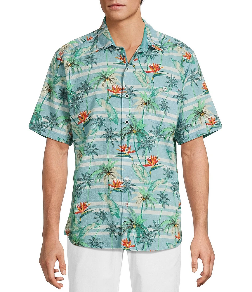 Tommy Bahama Nova Wave Palmero Stripe Short Sleeve Woven Shirt