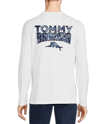 Tommy Bahama Ocean Escape Long Sleeve Lux Embroidered T-Shirt