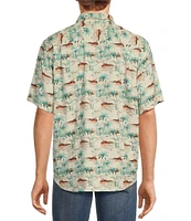 Tommy Bahama Ocean Oasis Short Sleeve Silk Jacquard Shirt