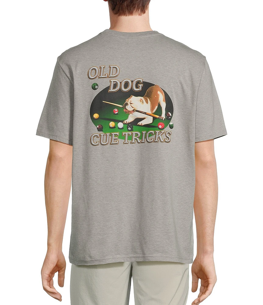 Tommy Bahama Old Dog Cue Tricks Short Sleeve Pocket GraphicT-Shirt