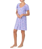 Tommy Bahama Paisley Short Sleeve V-Neck Sleepshirt