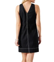 Tommy Bahama Palm-A-Dora Chambray Twill Sleeveless Shift Dress