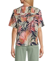 Tommy Bahama Palm Canyon Short Sleeve Button Front Top