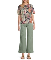 Tommy Bahama Palm Canyon Short Sleeve Button Front Top
