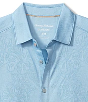 Tommy Bahama Palm Coast Cascade Vines Jacquard Short Sleeve Woven Camp Shirt