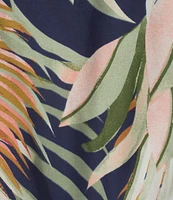 Tommy Bahama Palm Tropical Canyon Short Sleeve V-Neck Faux Wrap Midi Dress