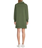 Tommy Bahama Palm Voyage 4-Way Stretch Tencel Quarter Zip Long Sleeve Dress