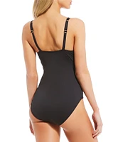 Tommy Bahama Pearl Solid Tummy Control One Piece Swimsuit