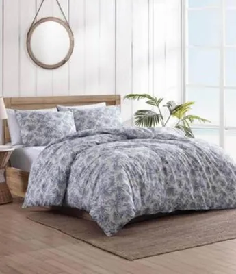 Tommy Bahama Pen And Ink Cotton Reversible Duvet Cover Mini Set